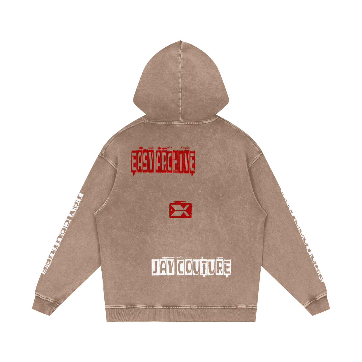 Snow Washed Loose Cotton Hoodie