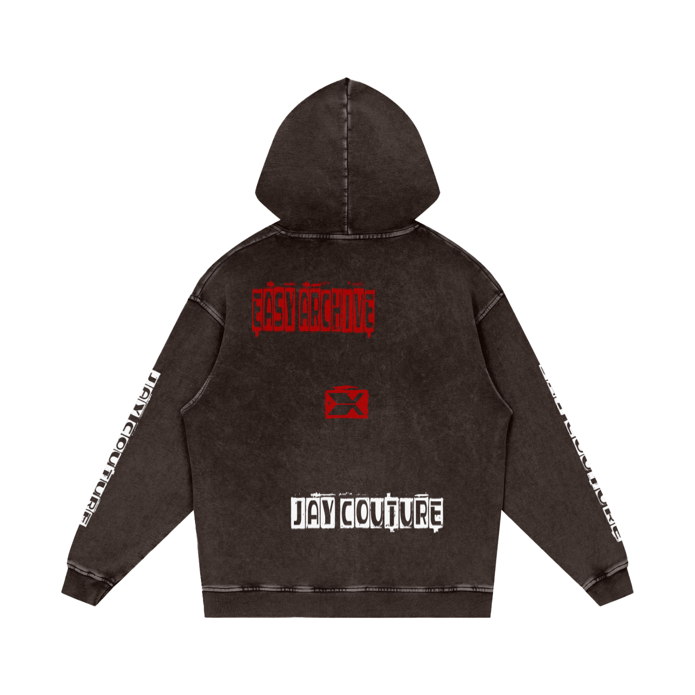 Snow Washed Loose Cotton Hoodie