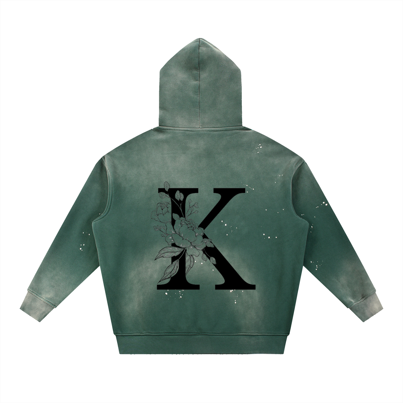 Vintage Washed Frayed Fleece Hoodie