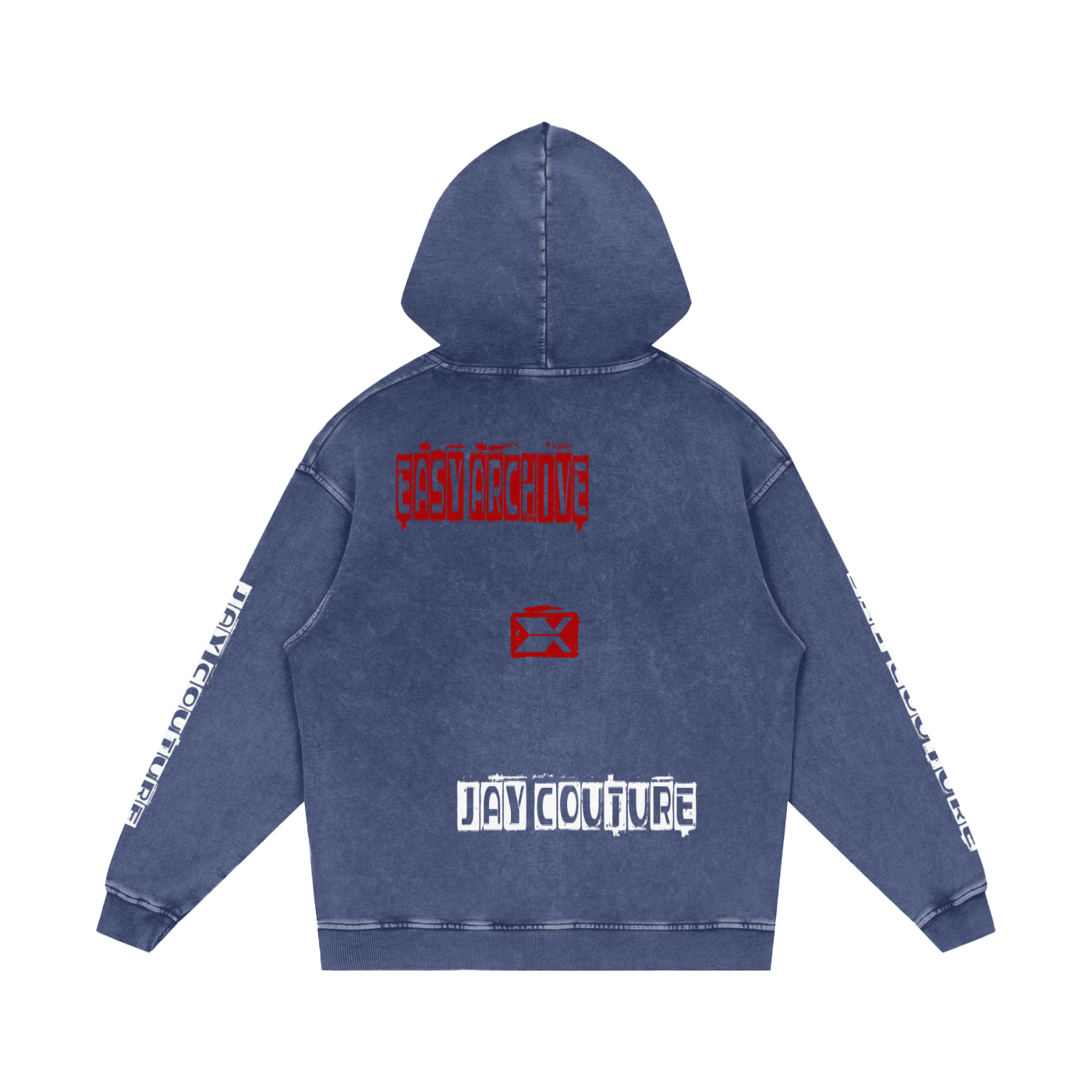 Snow Washed Loose Cotton Hoodie