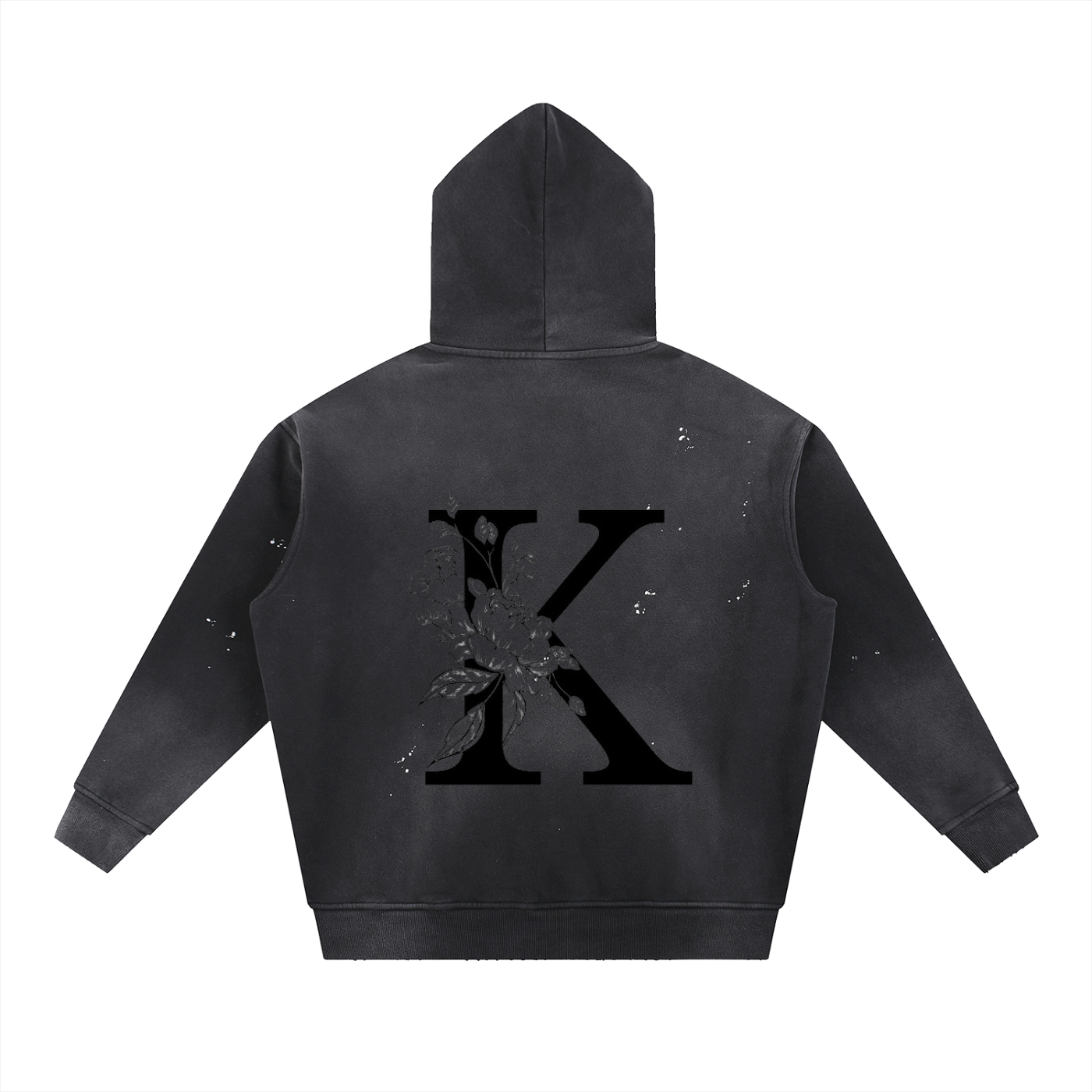 Vintage Washed Frayed Fleece Hoodie