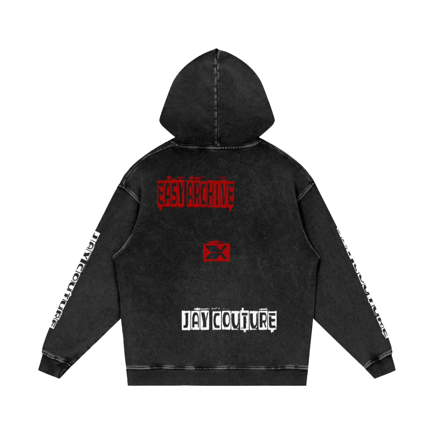 Snow Washed Loose Cotton Hoodie