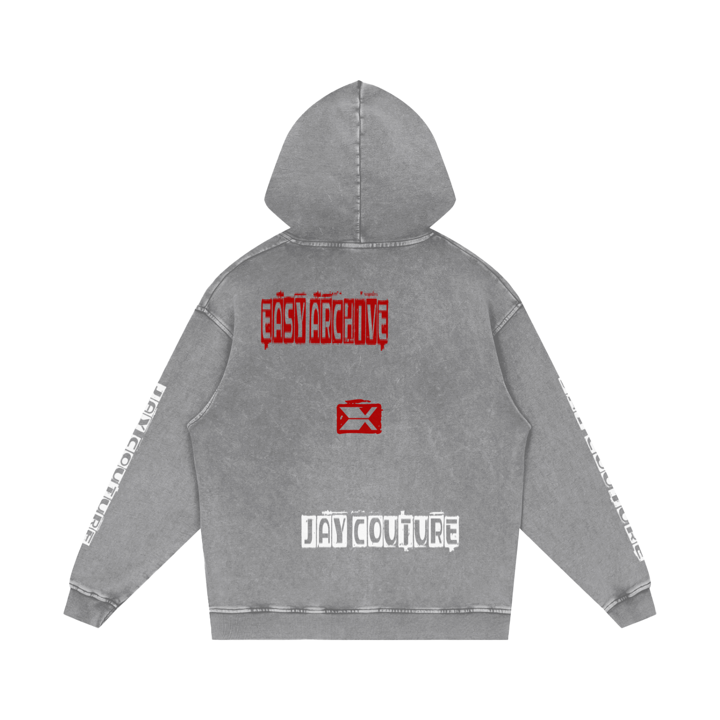 Snow Washed Loose Cotton Hoodie